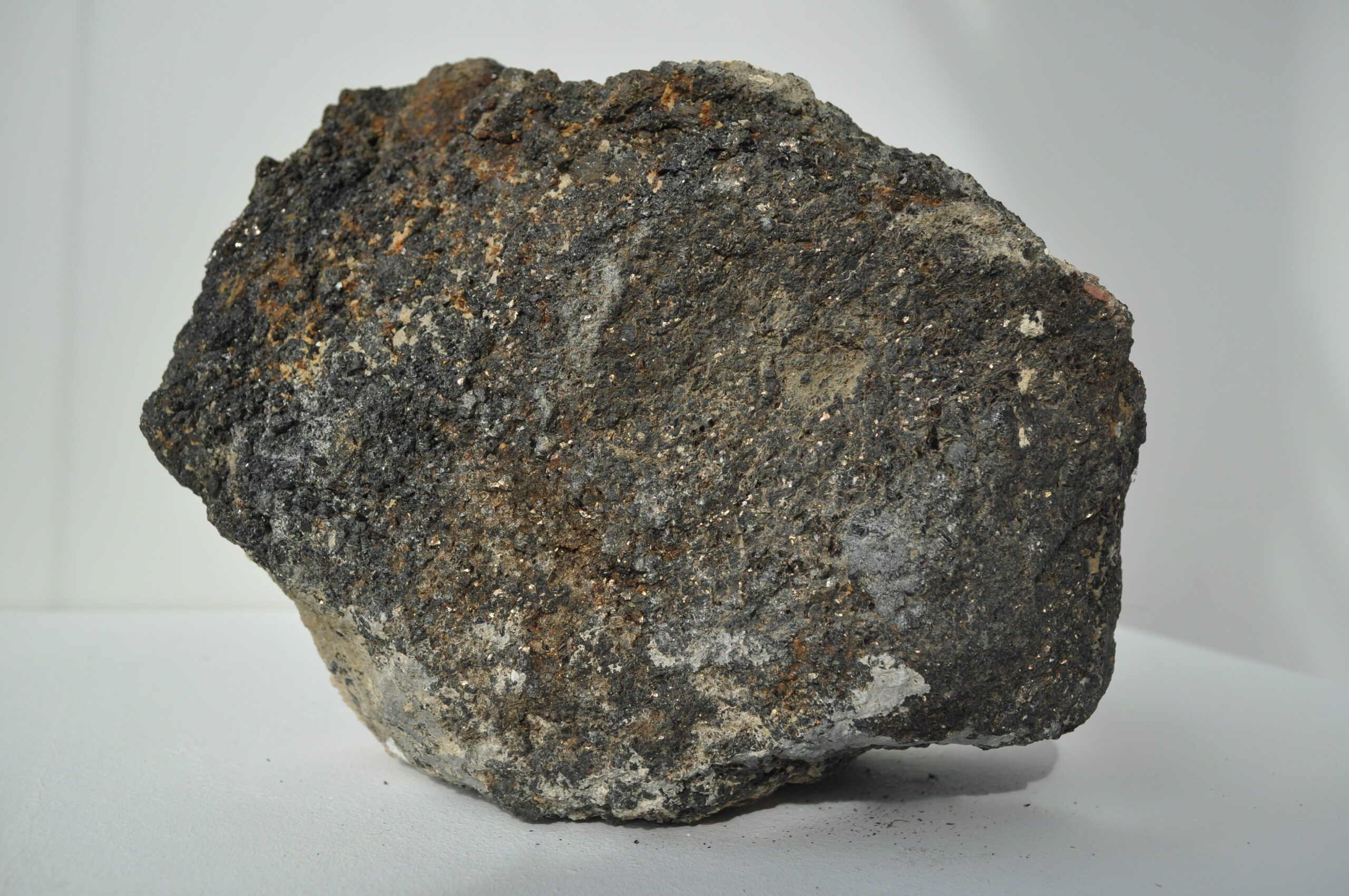 a large stone dark grey